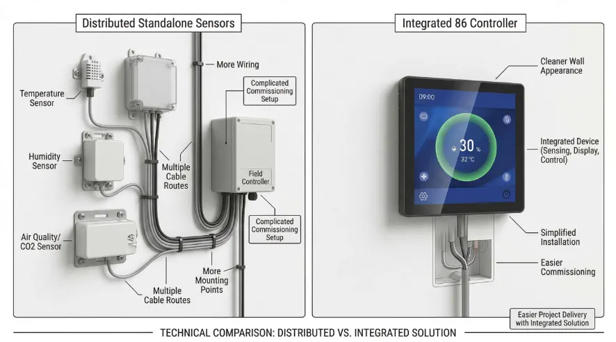 Engineering delivery advantages of the 86 integrated solution in wiring, installation, and commissioning