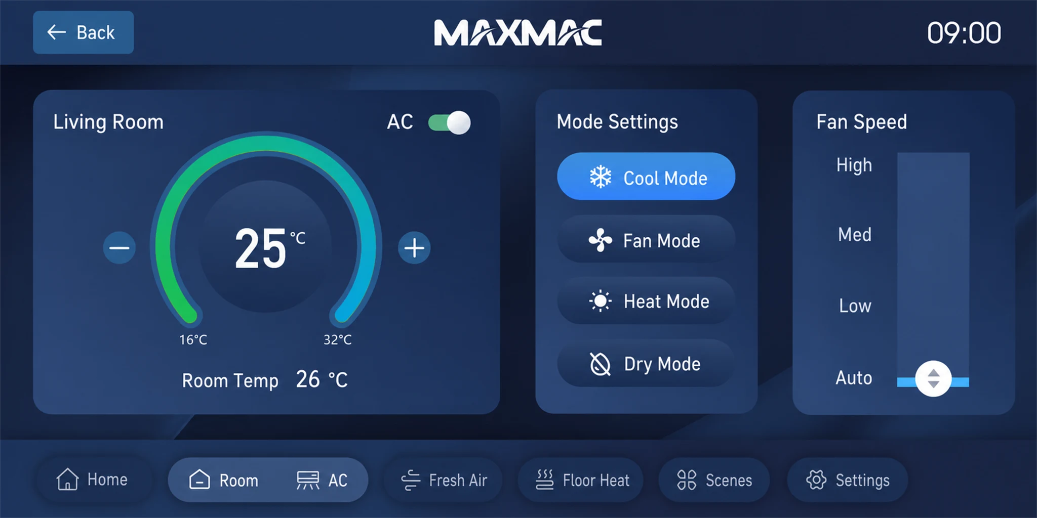 MAXMAC A23 individual room air-conditioning control interface