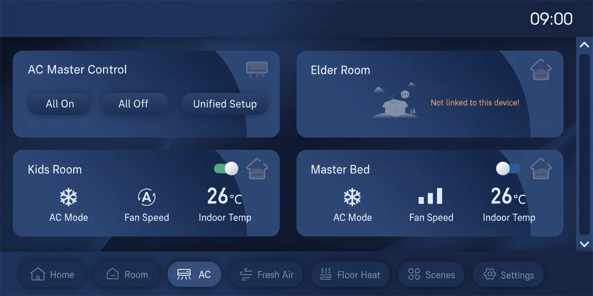 MAXMAC A23 air-conditioning master control interface