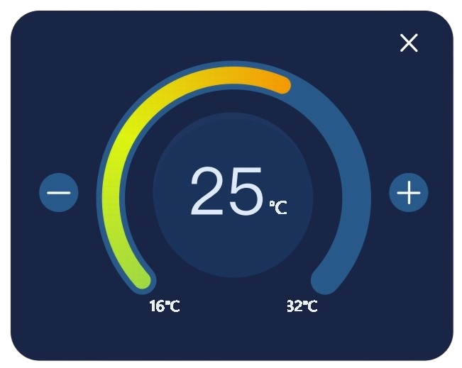 Air-conditioning temperature setting