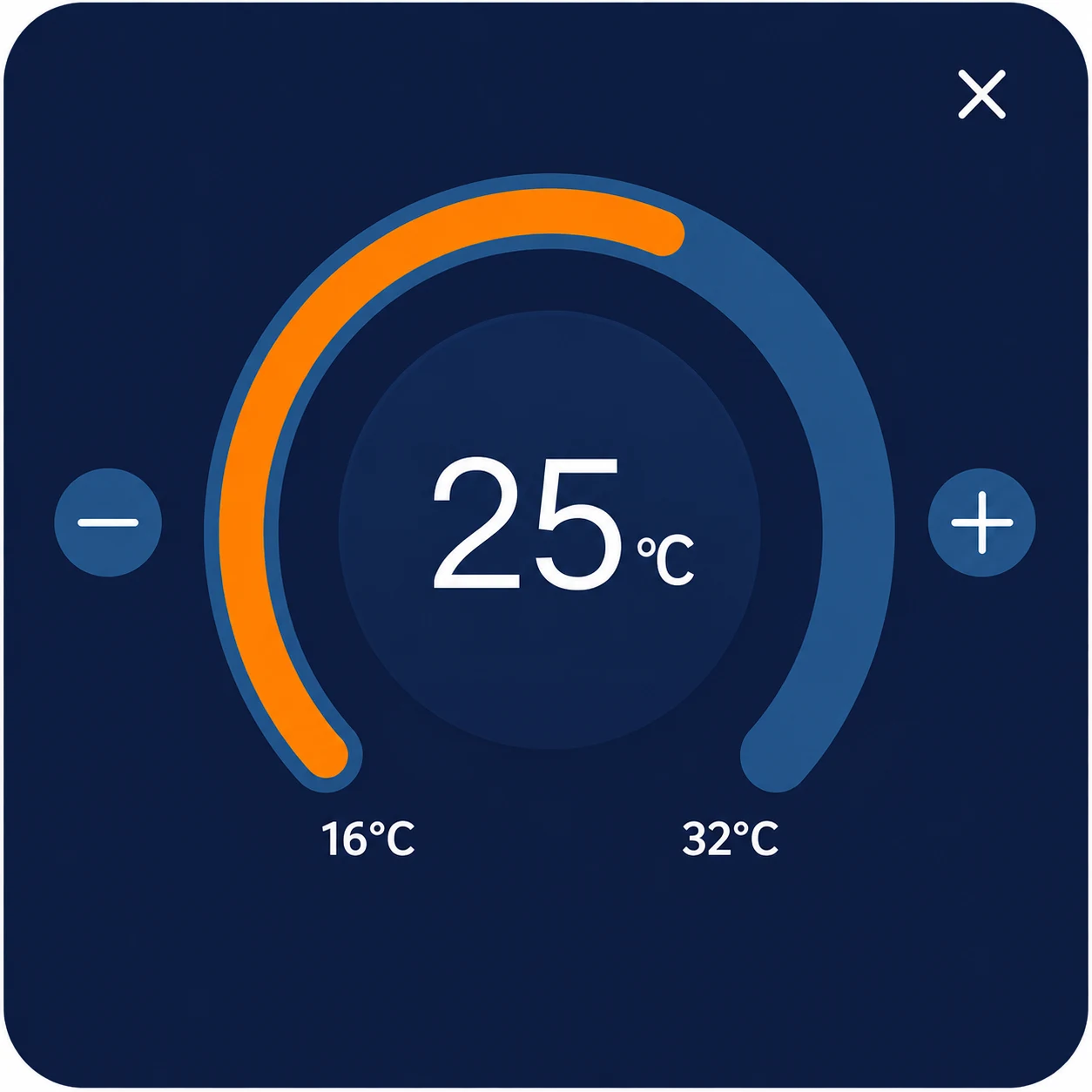 Underfloor heating target temperature adjustment interface