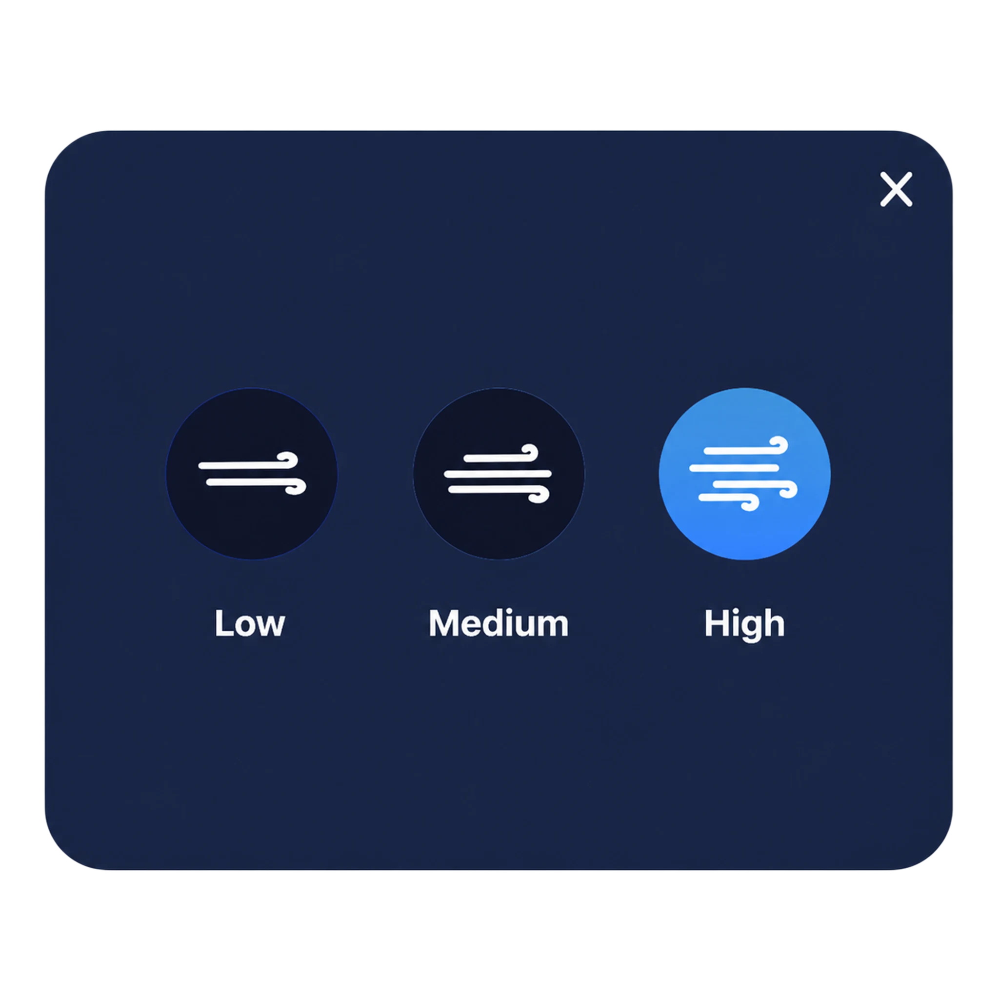 Fragrance airflow level interface