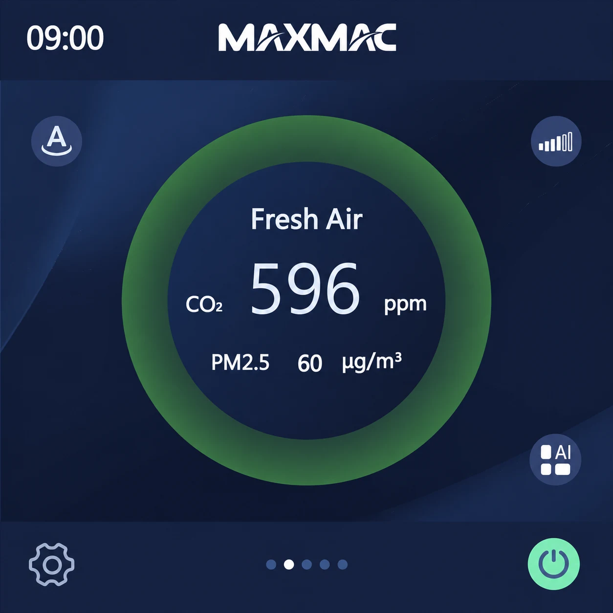 Fresh-air control interface